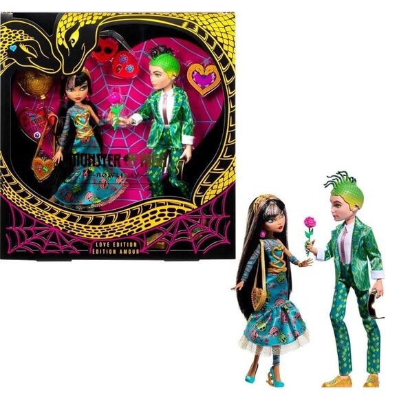NEW 2023 Monster High Howliday Cleo and Deuce Love Edition 2-Pack Set HKY85 NIB - Picture 8 of 11